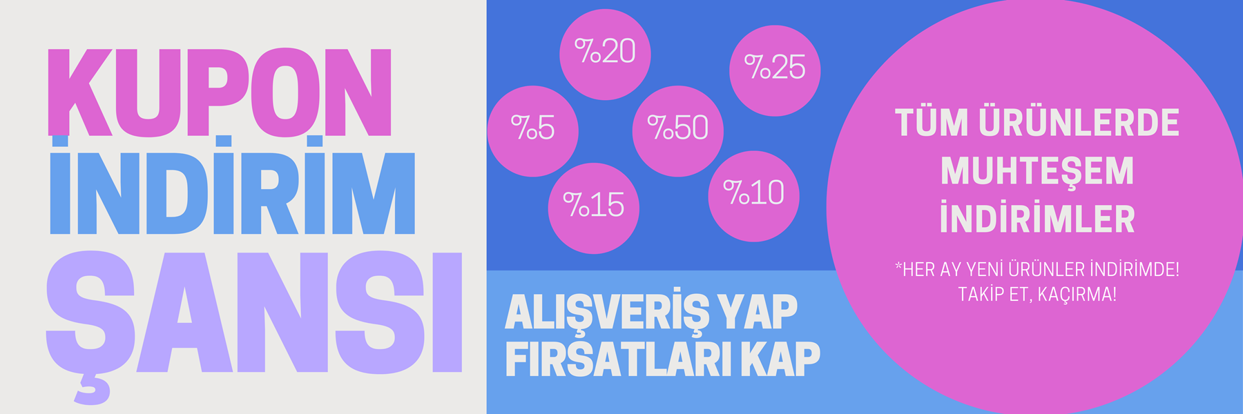 kupon indirim şansı
