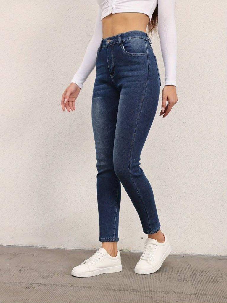 Kadın Yüksek Bel Mom Fit Jean Kot Pantolon