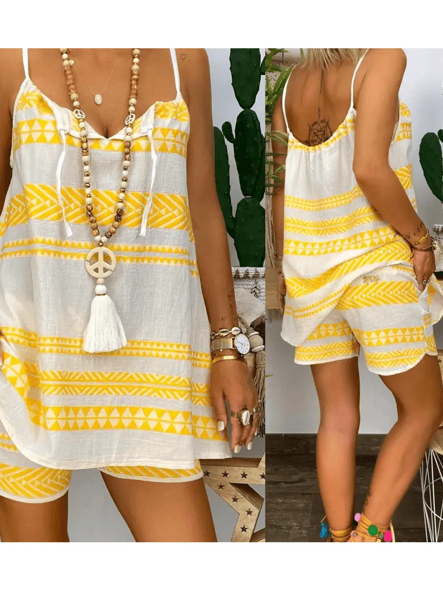 Süprem kumaş şortlu takım