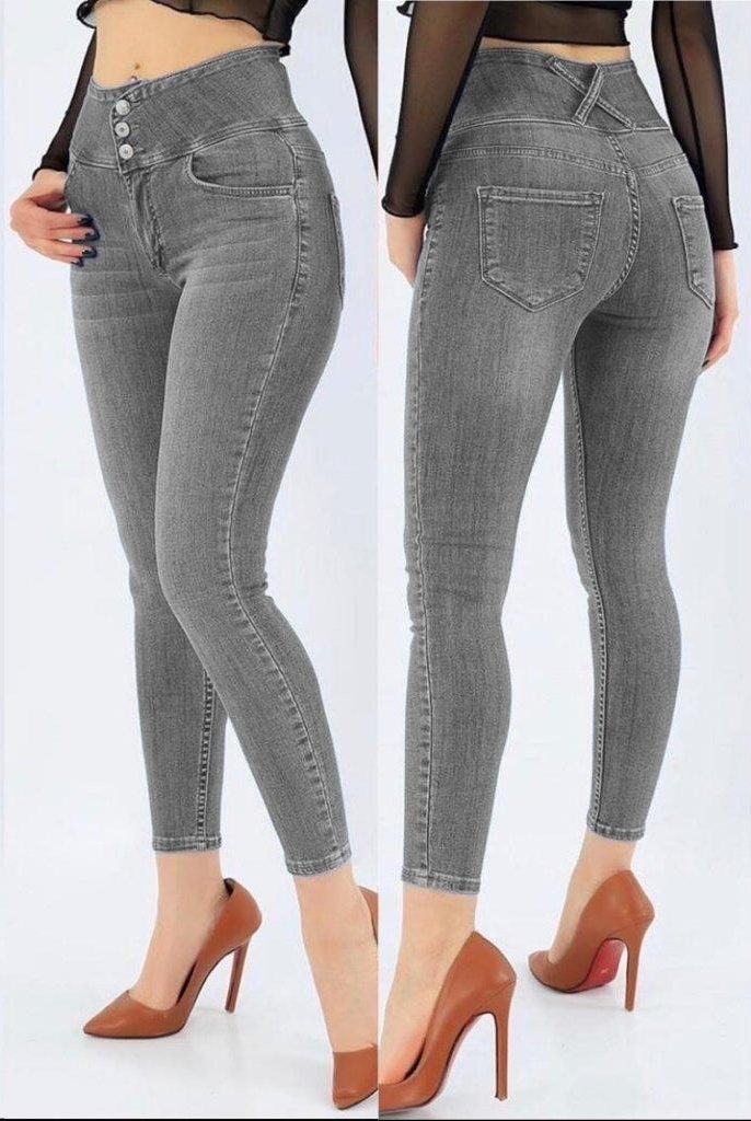 Yüksek Bel Likralı Jean Pantolon (Renk Seçenekli)